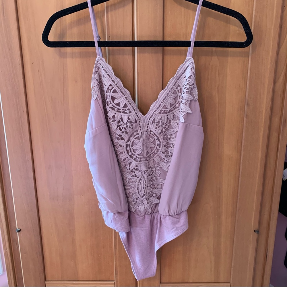 BRAND NEW! Crochet Detail Bodysuit